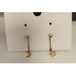 Viva goudkleurige oorbellen met strass steentjes