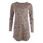  NED Tuniek Top Ilva Taupe small leopard