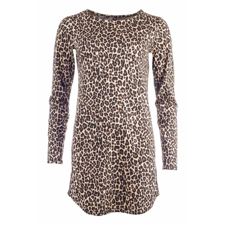  NED Tuniek Top Ilva Taupe small leopard