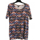 NED Top Ally SS Blue Mozaik Tricot