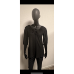 NED Top Elin 3/4 Ajour Zwart