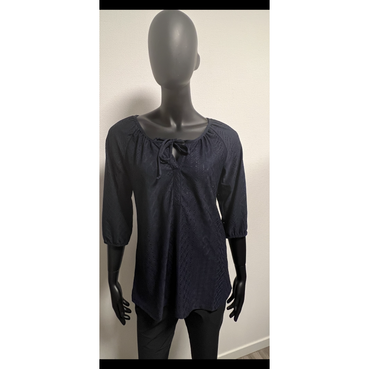 NED Top Elin 3/4 Ajour Marine